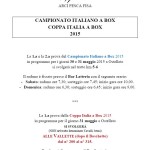 Campionati Italiani a Box - 1a Prova